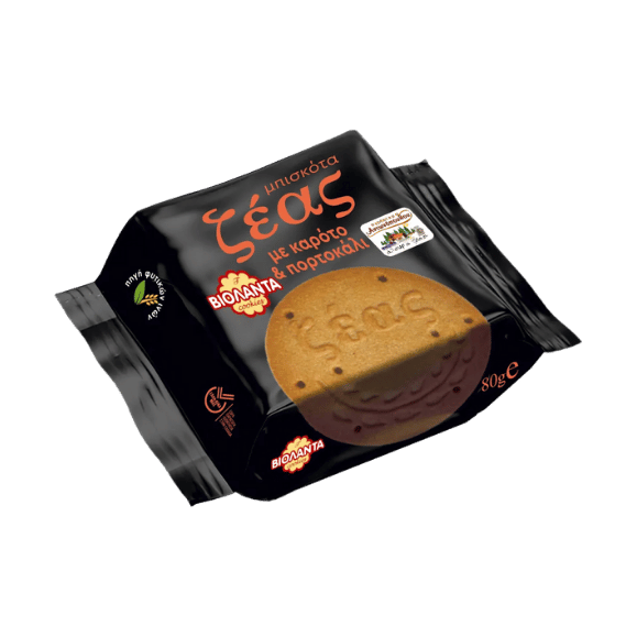 Zeas Karotten-Orangen Kekse (80g) Violanta von Violanta bei Araxxon  - Hochwertiges griechisches Produkt.   Zeas Karotten-Orangen Kekse (80g) Violanta από Violanta στο Araxxon  - Αυθεντικό ελληνικό προϊόν.